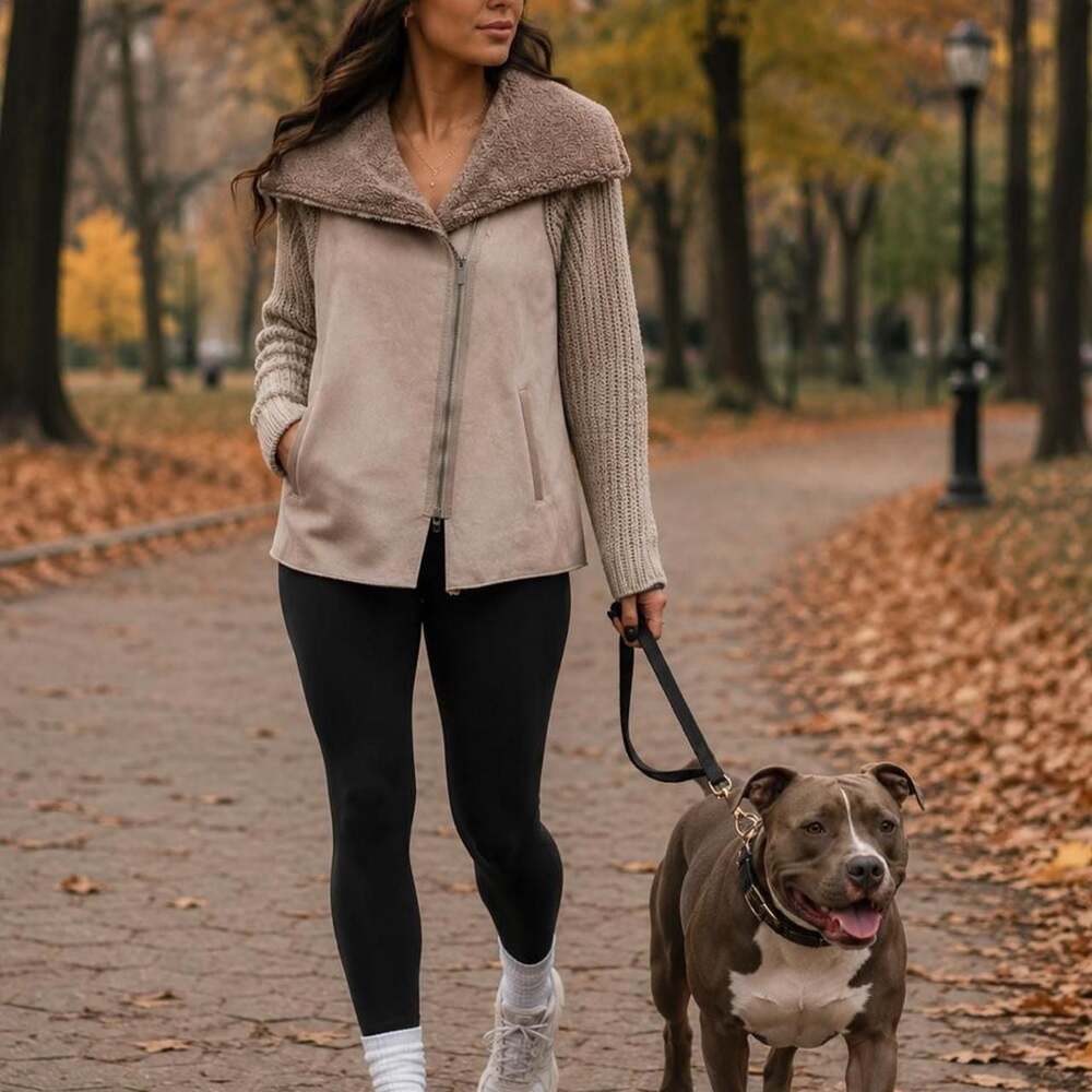 Style & Co Faux Shearling Moto Jacket M